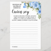 俺は誰だ？ブライダルシャワー英語スペインのゲームカード チラシ (裏面)