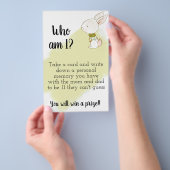 俺は誰だ？ベビーシャワーゲームのサイン印刷可能 チラシ (ハンドル)