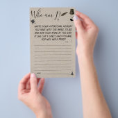 俺は誰だ？ |ペンとインクウェルブライダルシャワーゲームカード チラシ (ハンドル)