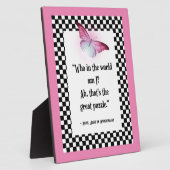 俺は誰だ？ワンダーランドアリス引用文 フォトプラーク (側面)