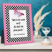 俺は誰だ？ワンダーランドアリス引用文 フォトプラーク (側面)