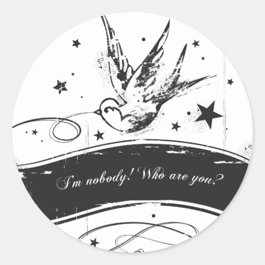 「俺は誰でもないお前は何者だ？」 ラウンドシール (正面)