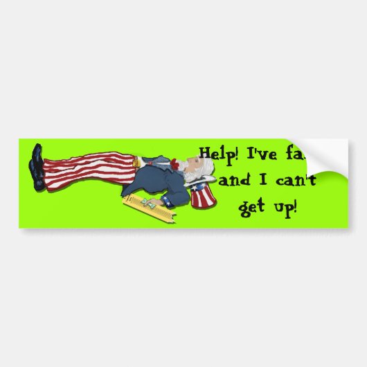 俺は起落ちたきられない！ バンパーステッカー (正面)