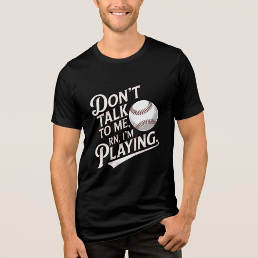 俺は野球だ俺と話し遊ない トライブレンドTシャツ (正面)