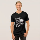 俺は野球だ俺と話し遊ない トライブレンドTシャツ (正面全面)