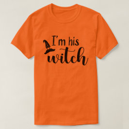 俺は魔女だ | ブラック文字カップルハロウィーンTシ Tシャツ