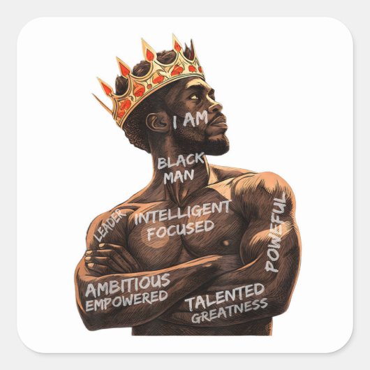 俺は黒人だ スクエアシール (正面)