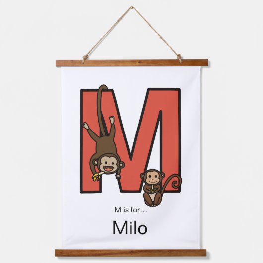 俺は… パーソナライズされた 吊り下げ型タペストリー (正面)