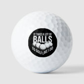 俺みたいにゴルフできるのはボール愛が強いから Golfing ゴルフボール (正面)