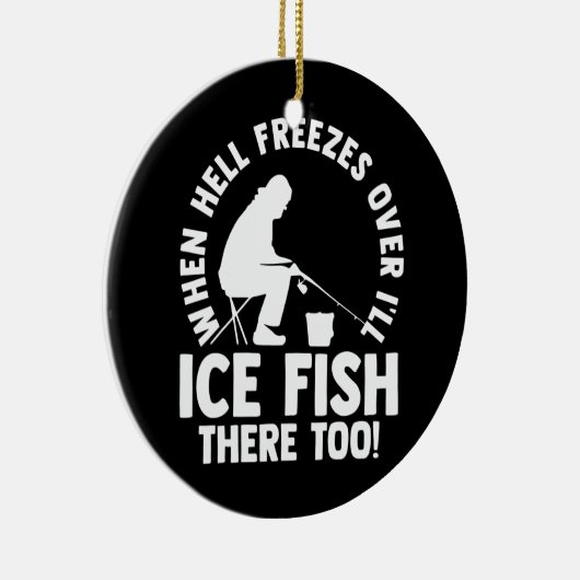 『俺も凍り付いたらあそこで魚を冷やす』 セラミックオーナメント (右)