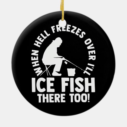 『俺も凍り付いたらあそこで魚を冷やす』 セラミックオーナメント (裏面)