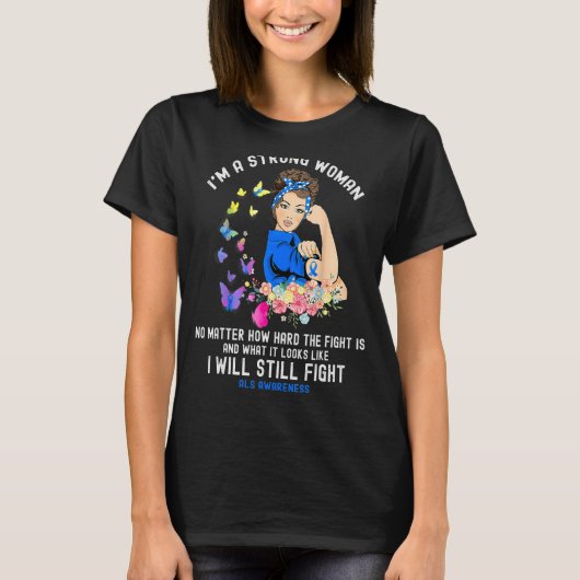 俺も強い女だ Tシャツ (正面)