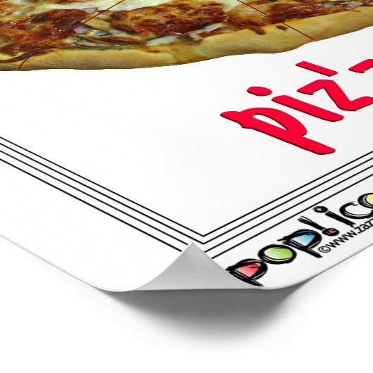 『俺をピッツァにしたいのか?』パロディユーモアのあるポスター ポスター (角)