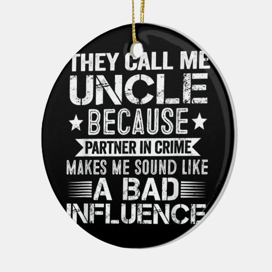 俺を伯父と呼ぶのは仲間が犯罪を犯すからだ セラミックオーナメント (左)