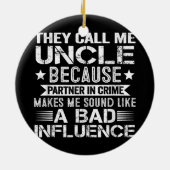 俺を伯父と呼ぶのは仲間が犯罪を犯すからだ セラミックオーナメント (裏面)