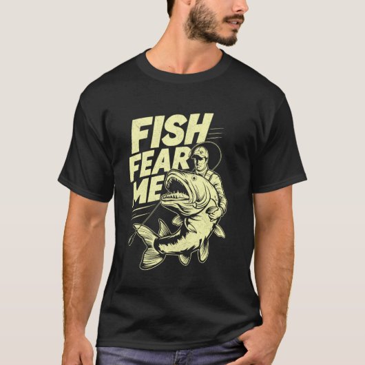 俺を恐れる魚 釣り Tシャツ (正面)