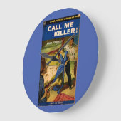 『俺を殺し屋と呼べ』 ラージ壁時計 (傾斜)