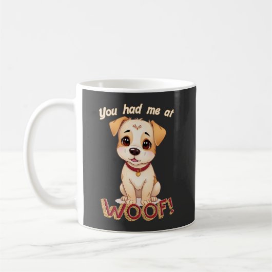 俺を裏切った!かわいい犬 コーヒーマグカップ (左)