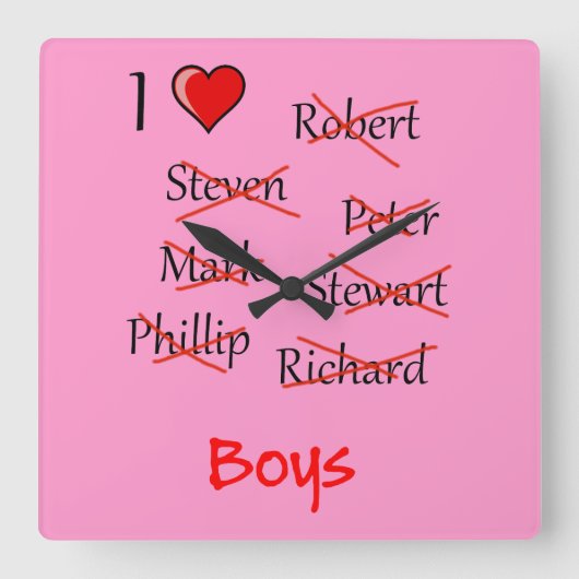 『俺♥少年』 スクエア壁時計 (正面)