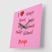 『俺♥少年』 スクエア壁時計 (傾斜)