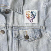 倉内かわいい花嫁愛猫ハートボタン 缶バッジ (インサイチュ)