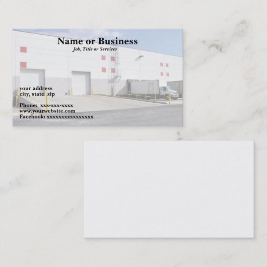 倉庫による出荷波止場 名刺 (正面/裏面)