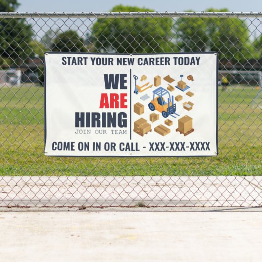 倉庫カスタマイズの仕事を大きなバナーで採用 横断幕 (インサイチュ)