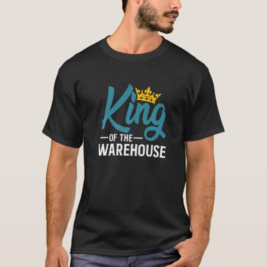 倉庫フォークリフトドライバーのキング Tシャツ (正面)