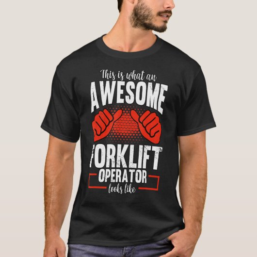 倉庫フォークリフトドライバー Tシャツ (正面)
