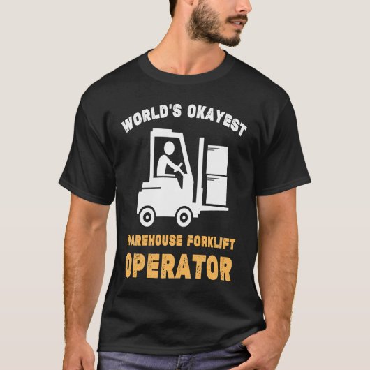 倉庫フォークリフト業者 Tシャツ (正面)