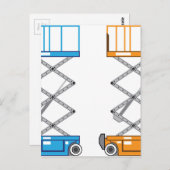 倉庫リフトベクトル ポストカード (正面/裏面)