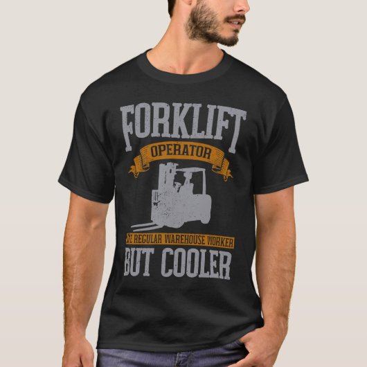 倉庫作業員のようなフォークリフトオペレーター Tシャツ (正面)