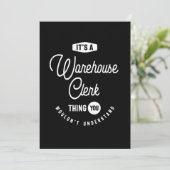 倉庫係の役職タイトルのギフト サンキューカード (スタンド正面)