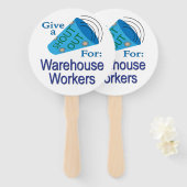 倉庫労働者に大声で叫ぶ ハンドファン (正面&裏面)