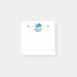 倉庫労働者に大声で叫ぶ ポストイット