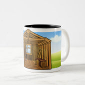 倉庫小屋 ツートーンマグカップ (正面右)