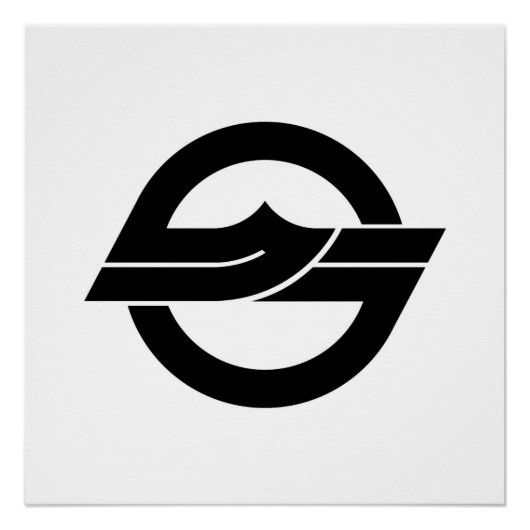 倉敷市旗 – 岡山県日本国旗 ポスター (正面)