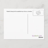 倉田観光鉄道滝はがき ポストカード (裏面)