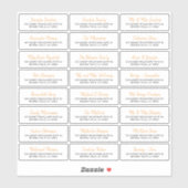 個々のエレガントゲスト住所 シールのスクリプト シール (シート)