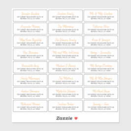 個々のエレガントゲスト住所 シールのスクリプト シール