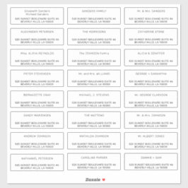 個々のカスタムゲストメール住所 シール