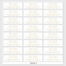 個々のカスタムゲストメール住所 シール