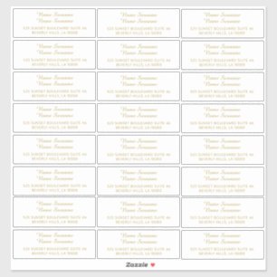 個々のカスタムゲストメール住所 シール