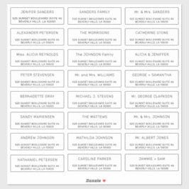 個々のカスタムゲストメール住所 シール