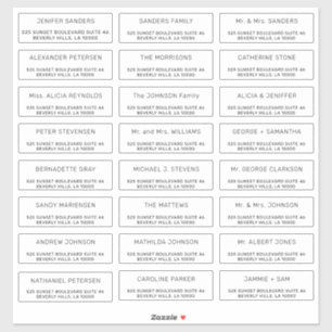 個々のカスタムゲストメール住所 シール