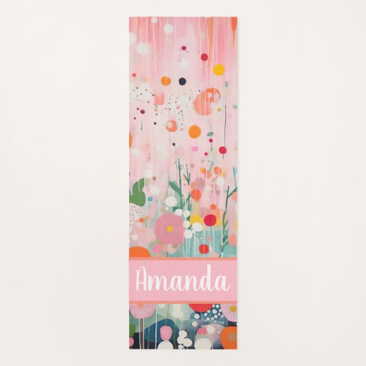 個々のカラフル絵画花冠スタイル ヨガマット (正面)