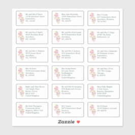 個々のゲスト名アドレス春の花 シール