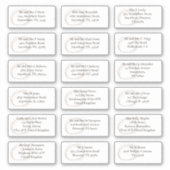 個々のコンテンポラリーゲスト名アドレス シール (正面)