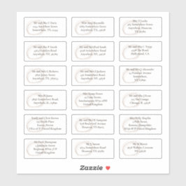 個々のコンテンポラリーゲスト名アドレス シール