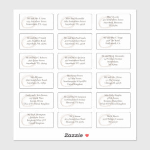 個々のコンテンポラリーゲスト名アドレス シール